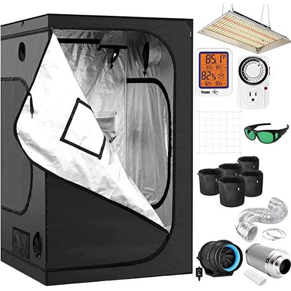 Ipower Grow Tent Kit Complete AL1500W Full Spectrum LED Plant Light Lamp Indoor GLKITXM1AL1500CCMPT11A